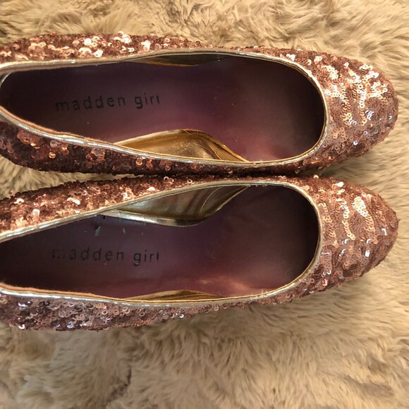 Rose Gold Sparkling High Heels - Picture 2 of 3